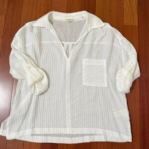 Max Studio Sheer White Top - Size Medium